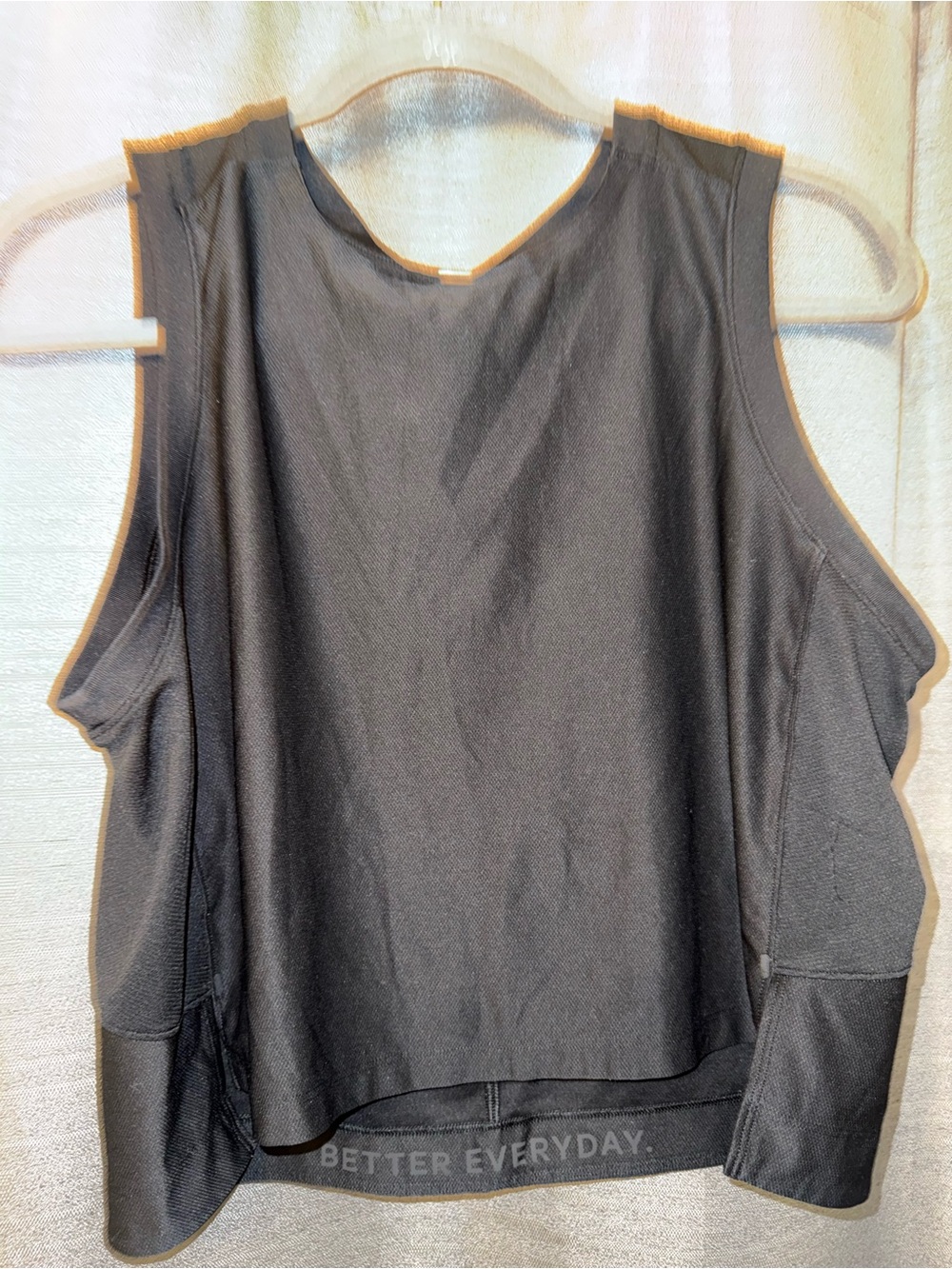 lululemon athletica Black Sleeveless Cropped Active Tank